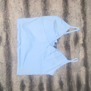 YMI cropped baby blue tank size XL
